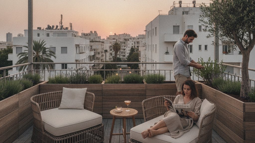 אורח חיים בחוץ בתל אביב — מרפסות וגנים